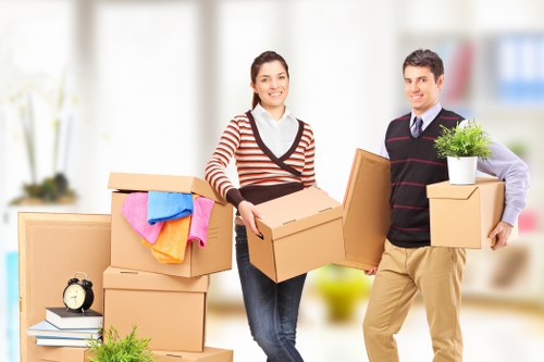 Organized household items prepared for long-term storage in Maldenrushett